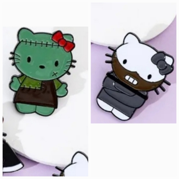 2 Hello Kitty Horror Pins - Picture 1 of 10
